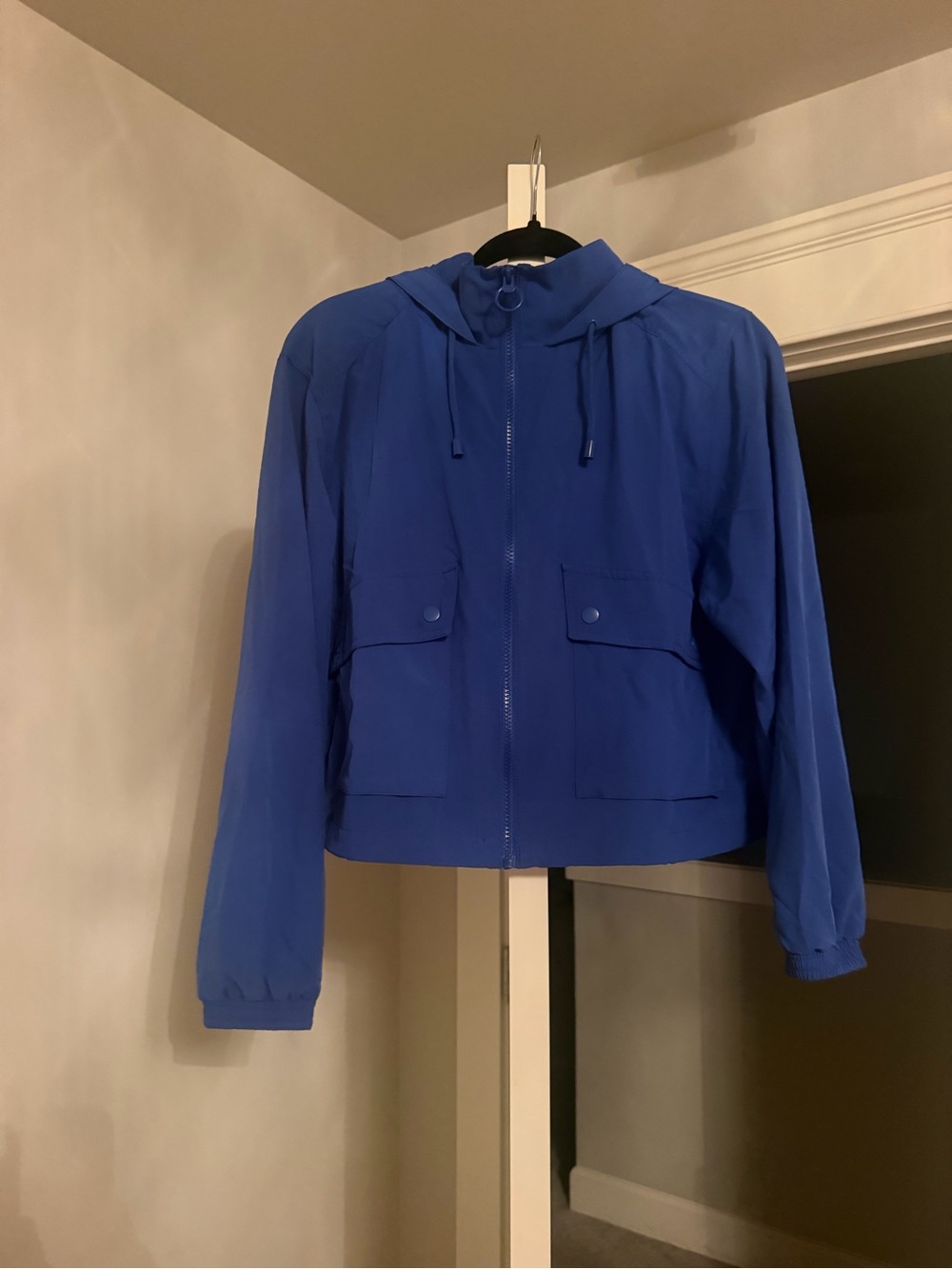 Blue Hooded Zip Jacket - Unbranded